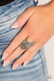 Express Your-SELFIE - Silver Ring - Paparazzi Accessories Ring Bedazzle Me Pretty Mobile Fashion Boutique