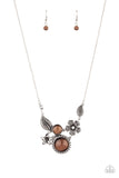 Exquisitely Eden - Brown Necklace - Paparazzi Accessories Necklace Bedazzle Me Pretty Mobile Fashion Boutique