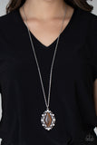Exquisitely Enchanted - Brown Necklace - Paparazzi Accessories Necklace Bedazzle Me Pretty Mobile Fashion Boutique
