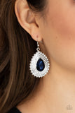 Exquisitely Explosive - Blue Earrings - Paparazzi Accessories Earrings Bedazzle Me Pretty Mobile Fashion Boutique
