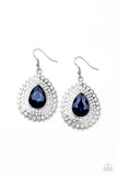 Exquisitely Explosive - Blue Earrings - Paparazzi Accessories Earrings Bedazzle Me Pretty Mobile Fashion Boutique