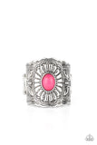 Exquisitely Ornamental - Pink Ring - Paparazzi Accessories Ring Bedazzle Me Pretty Mobile Fashion Boutique