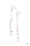 Extended Eloquence - Pink Earrings - Paparazzi Accessories Earrings Bedazzle Me Pretty Mobile Fashion Boutique