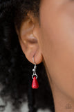 Extinct Species - Red Necklace - Paparazzi Accessories Necklace Bedazzle Me Pretty Mobile Fashion Boutique