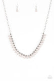 Extinct Species - Silver Necklace - Paparazzi Accessories Necklace Bedazzle Me Pretty Mobile Fashion Boutique