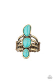 Extra Eco - Brass Ring - Paparazzi Accessories Ring Bedazzle Me Pretty Mobile Fashion Boutique