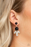 Extra Elite - Black Post Earrings - Paparazzi Accessories Post Earrings Bedazzle Me Pretty Mobile Fashion Boutique