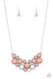 Extra Eloquent - Orange Necklace - Paparazzi Accessories Necklace Bedazzle Me Pretty Mobile Fashion Boutique