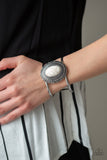 Extra EMPRESS-ive - White Bracelet - Paparazzi Accessories Bracelet Bedazzle Me Pretty Mobile Fashion Boutique