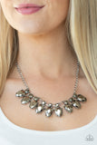 Extra Enticing - Silver Necklace - Paparazzi Accessories Necklace Bedazzle Me Pretty Mobile Fashion Boutique