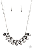 Extra Enticing - Silver Necklace - Paparazzi Accessories Necklace Bedazzle Me Pretty Mobile Fashion Boutique