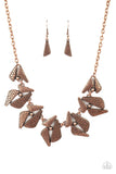 Extra Expedition - Copper Necklace - Paparazzi Accessories Necklace Bedazzle Me Pretty Mobile Fashion Boutique