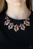 Extra Expedition - Copper Necklace - Paparazzi Accessories Necklace Bedazzle Me Pretty Mobile Fashion Boutique