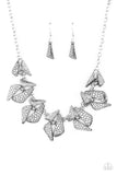 Extra Expedition - Silver Necklace - Paparazzi Accessories Necklace Bedazzle Me Pretty Mobile Fashion Boutique