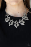 Extra Expedition - Silver Necklace - Paparazzi Accessories Necklace Bedazzle Me Pretty Mobile Fashion Boutique