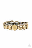 Extra Exposure - Brass Bracelet - Paparazzi Accessories Bracelet Bedazzle Me Pretty Mobile Fashion Boutique