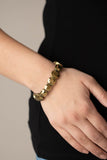 Extra Exposure - Brass Bracelet - Paparazzi Accessories Bracelet Bedazzle Me Pretty Mobile Fashion Boutique