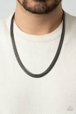 Extra Extraordinary - Black Mens Necklace - Paparazzi Accessories Mens Necklace Bedazzle Me Pretty Mobile Fashion Boutique