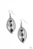 Extra Exuberant - Blue Earrings - Paparazzi Accessories Earrings Bedazzle Me Pretty Mobile Fashion Boutique