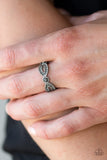 Extra Side Of Elegance - Silver Ring - Paparazzi Accessories Ring Bedazzle Me Pretty Mobile Fashion Boutique