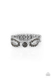 Extra Side Of Elegance - Silver Ring - Paparazzi Accessories Ring Bedazzle Me Pretty Mobile Fashion Boutique