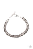 Extraordinary Edge - Silver Mens Bracelet - Paparazzi Accessories Mens Bracelet Bedazzle Me Pretty Mobile Fashion Boutique