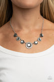 Extravagant Extravaganza - Silver Necklace - Paparazzi Accessories Necklace Bedazzle Me Pretty Mobile Fashion Boutique