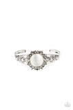 Extravagantly Enchanting - White Bracelet - Paparazzi Accessories Bracelet Bedazzle Me Pretty Mobile Fashion Boutique