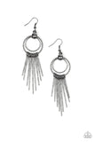 Eye-Catching Edge - Black Earrings - Paparazzi Accessories Earrings Bedazzle Me Pretty Mobile Fashion Boutique