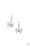 Fabulous Flutter - Yellow Earrings - Paparazzi Accessories Earrings Bedazzle Me Pretty Mobile Fashion Boutique