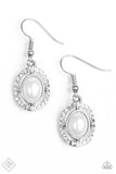 Fabulously Fairytale - White Earrings - Paparazzi Accessories Earrings Bedazzle Me Pretty Mobile Fashion Boutique