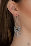 Fabulously Feathered - Black Earrings - Paparazzi Accessories Earrings Bedazzle Me Pretty Mobile Fashion Boutique