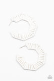 Fabulously Fiesta - White Earrings - Paparazzi Accessories Earrings FS-Bedazzle Me Pretty Mobile Fashion Boutique