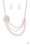 Fabulously Floral - Pink Necklace - Paparazzi Accessories Necklace Bedazzle Me Pretty Mobile Fashion Boutique