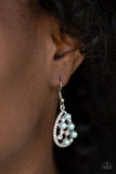 Fabulously Wealthy - Blue Earrings - Paparazzi Accessories Earrings Bedazzle Me Pretty Mobile Fashion Boutique