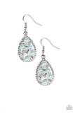 Fabulously Wealthy - Blue Earrings - Paparazzi Accessories Earrings Bedazzle Me Pretty Mobile Fashion Boutique