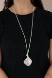 Face The ARTIFACTS - Green Necklace - Paparazzi Accessories Necklace Bedazzle Me Pretty Mobile Fashion Boutique