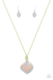 Face The ARTIFACTS - Green Necklace - Paparazzi Accessories Necklace Bedazzle Me Pretty Mobile Fashion Boutique