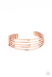 Face The METALLIC Music - Copper Bracelet - Paparazzi Accessories Bracelet Bedazzle Me Pretty Mobile Fashion Boutique