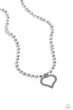 Faceted Factor - Silver Necklace - Paparazzi Accessories Necklace Bedazzle Me Pretty Mobile Fashion Boutique