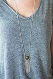 Fair-Weather FRINGE - Green Necklace - Paparazzi Accessories Necklace Bedazzle Me Pretty Mobile Fashion Boutique