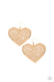 Fairest in the Land - Gold Earrings - Paparazzi Accessories Earrings Bedazzle Me Pretty Mobile Fashion Boutique