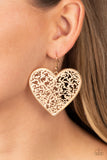 Fairest in the Land - Gold Earrings - Paparazzi Accessories Earrings Bedazzle Me Pretty Mobile Fashion Boutique