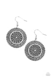 Fairytale Finale - White Earrings - Paparazzi Accessories Earrings Bedazzle Me Pretty Mobile Fashion Boutique