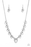 Fairytale Forte - White Necklace - Paparazzi Accessories Necklace Bedazzle Me Pretty Mobile Fashion Boutique