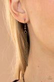 Faith Over Fear - Brass Necklace - Paparazzi Accessories Necklace Bedazzle Me Pretty Mobile Fashion Boutique
