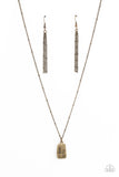 Faith Over Fear - Brass Necklace - Paparazzi Accessories Necklace Bedazzle Me Pretty Mobile Fashion Boutique