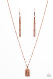 Faith Over Fear - Copper Necklace - Paparazzi Accessories Necklace FS-Bedazzle Me Pretty Mobile Fashion Boutique