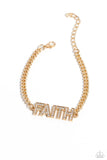 Faithful Finish - Gold Bracelet - Paparazzi Accessories Bracelet Bedazzle Me Pretty Mobile Fashion Boutique