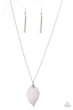 Fall Foliage - Silver Necklace - Paparazzi Accessories Necklace Bedazzle Me Pretty Mobile Fashion Boutique